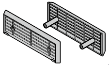 Grille d’aération, schwarz