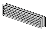 Grille d'aération 457 x 92 mm, Blanc