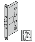 Serrure antipanique pour barre, avec réservation pour cylindre profilé, 9 mm