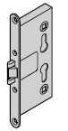 Serrure encastrée, avec réservation pour cylindre profilé, 9 mm
