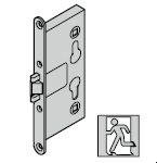 Serrure antipanique, avec réservation pour cylindre rond, 9 mm