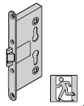 Serrure antipanique pour barre, avec réservation pour cylindre profilé, 9 mm