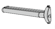 Barre de pression pour verrouillage 3 points en applique, longueur de 1200 mm