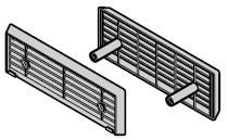 Grille d’aération, noir