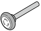 Galet de guidage inférieur, axe de 110 mm, ferrures Z et BZ