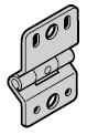 Charnière type 6-V à côté du portillon incorporé (sans cale)