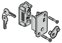 Serrure à cylindre profilé, TS 42,5 mm (cylindre inclus)