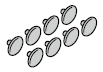 Caches pour portillons indépendants (8 pièces)