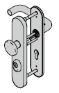 Ferrure de protection pour garniture à bouton fixe