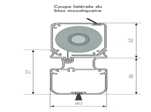 Moustiquaire enroulable latérale sans rail bas