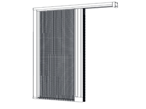 Moustiquaire enroulable latérale sans rail bas