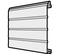 Section de porte inférieure à simple paroi et rainures S